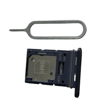 Imagem de zhxchzhi Suporte de bandeja de cartão SIM duplo OEM + pino de substituição para Samsung Galaxy A35 5G preto