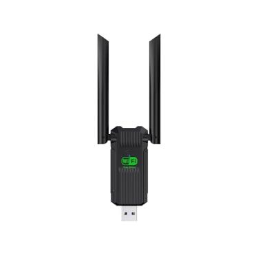 Imagem de Adaptador USB WiFi, 1300Mbps WiFi USB 3.0 banda dupla 5G/2,4G, antenas duplas de 2dBi, suporta Windows 11/10/8.1/8/7/XP, adaptador sem fio para adaptadores de rede de computadores desktop
