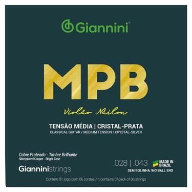 Imagem de Encordoamento giannini violao genws nailon cristal/prata