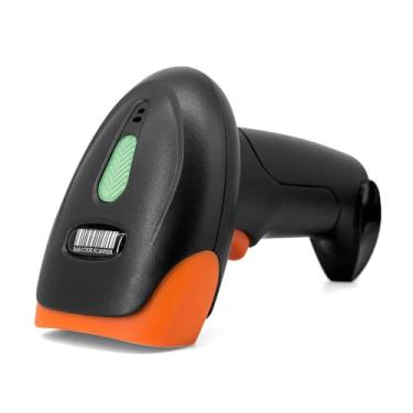Imagem de Leitor de código de barras portátil 1D/2D/QR 2.4G sem fio USB com fio leitor de código de barras manual/leitura contínua sensor de imagem CMOS suporta código de papel/código de tela PDF417 compatível