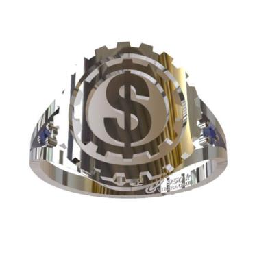 Imagem de Anel De Formatura De Gestão Financeira Em Prata 950k - Vieira Cruz Joi