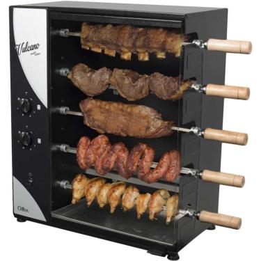 Imagem de Churrasqueira À Gás Arke Rotativa Com 5 Espetos Vulcano Cattiva