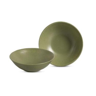 Imagem de Conjunto 6 bowls decorados 300 ml Organic Olive - Alleanza Cerâmica