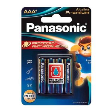 Imagem de Pilha Alcalina Premium Panasonic Aaa Palito 04 Unidades Lr03egr/4b96 -