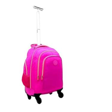 Imagem de Mochila De Rodinha Grande Mochilete De Bordo Viagem - vozz, Rosa