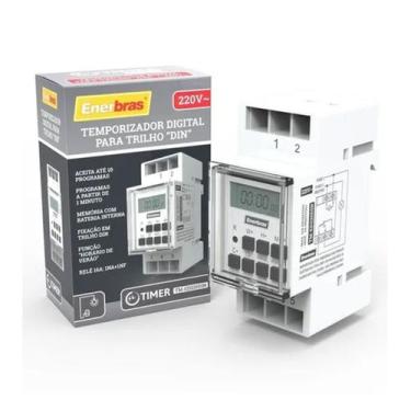 Imagem de Temporizador Digital Para Trilho Din 127v Timer Enerbras