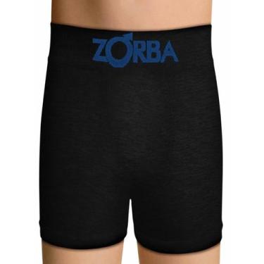 Imagem de Cueca Boxer Infantil Zorba 0678 Algodão T. P/G, G, 015, Preto