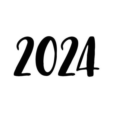 Imagem de Transfer Para Balão Lettering - 2024 - Preto - 1 unidade - Rizzo, P