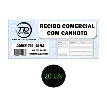 Imagem de Recibo Comercial Com Canhoto 20 Bloquinhos - T10 Office