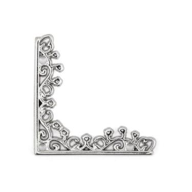 Imagem de Cantoneira Arabesco Pequena 4 Peças Decoração Artesanato Mdf Caixas Es