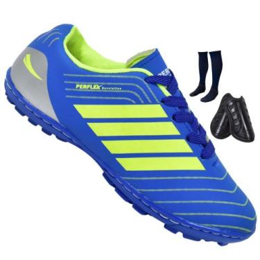 Imagem de CHUTEIRA SOCIETY REVOLUTION ADULTO e INFANTIL com MEIÃO E CANELEIRA Co