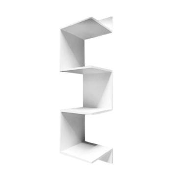 Imagem de Prateleira De Canto Para Livros Nicho Em Mdf Sala Decoração - RM SUPOR