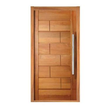 Imagem de Porta Completa Pivotante Belga em Madeira Maciça Tauari - Mapaf, 102cm