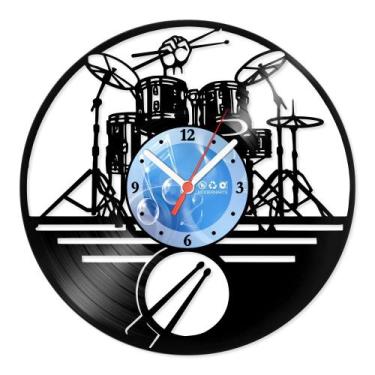 Imagem de Relógio De Parede Disco Vinil Música - Bateria - VMU-007 - Modernarte