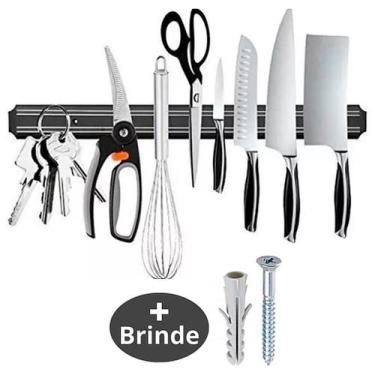 Imagem de Barra Magnética Imã De Parede Para Facas Ferramentas Cozinha - Santiag