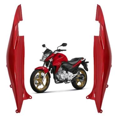 Imagem de Par Carenagem Rabeta Lateral Traseira Vermelho Honda Cb300r 2014 2015 
