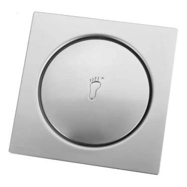 Imagem de Ralo Cick Quadrado 10x10cm Inox - Brazhu