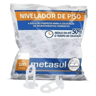 Imagem de Nivelador Espaçador De Piso Metasul 100 Peças
