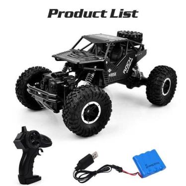 Imagem de Carro Carrinho De Controle Jeep Rally Off-road 4x4 Rock, Preto