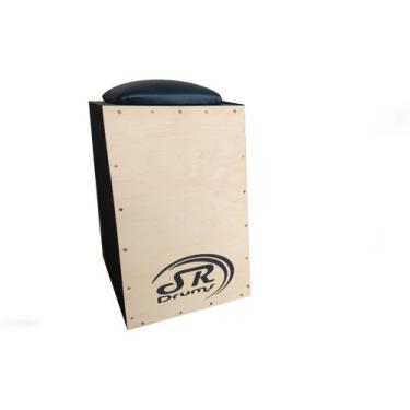 Imagem de Cajon Profissional Inclinado Acústico SR Drums, SEM ESTAMPA