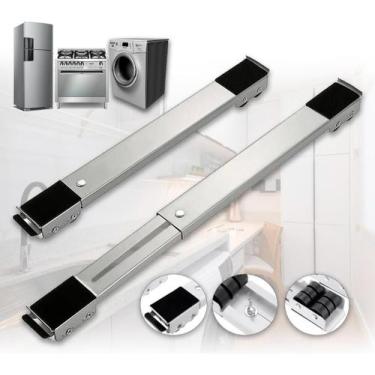 Imagem de Suporte Base Rodinhas Ajustável para Geladeira Fogão Máquina - Shopbr
