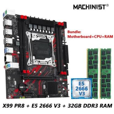 Imagem de Kit Placa-Mãe X99 com Processador Intel Xeon E5 2666 V3, 16GB de RAM D