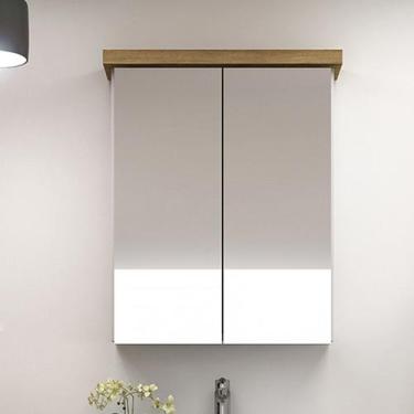 Imagem de Armário de Banheiro 50cm 02 Portas Ref 501 Cewal - Branco/Itapuã