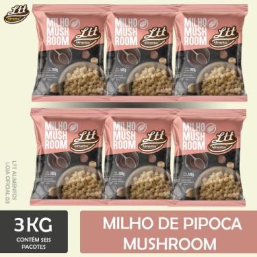 Imagem de Milho de Pipoca Mushroom Diferenciado Ltt Alimentos 3kg Receitas