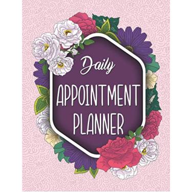 Imagem de Daily Appointment planner: Floral Watercolor,Full Year Appointment Book for Therapist, Salon, Spas, Hair Stylist, Beauty, Appointment Book with Times ... with 15 Minute Increments, lots of Note pages