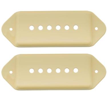 Imagem de Musiclily Pro 49.2mm P90 Dog Ear Curto Capa Captador Braço para USA Les Paul/Vintage Style Epiphone, Creme