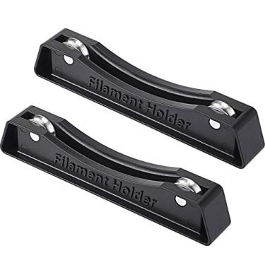 Imagem de Suporte de carretel de filamento para impressora 3D com design de rolamento preto, serve para todos os carretéis de qualquer tamanho e todos os tipos de filamento para Pla/ABS/TPU/outros materiais de impressão 3D (conjunto com 2)