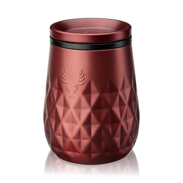 Imagem de Viski Copo de vinho Paragon de aço inoxidável com tampa, copo de vinho isolado com revestimento cerâmico para Pinot Noir, Chardonnay, Rosé, presentes de casamento, festa ao ar livre, 340 g, conjunto
