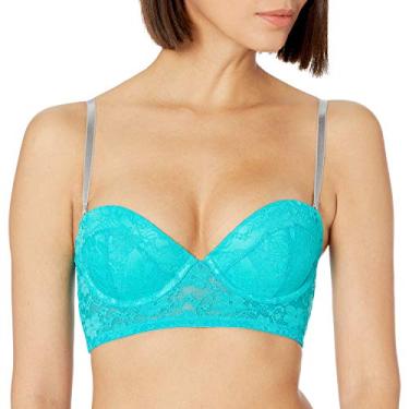 Imagem de Undies.com Sutiã feminino Luxey Girl Long Line Multi-Way Convertible Lace, Pavão, 32B