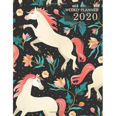Imagem de 2020 Weekly Planner: Weekly Layout Planner, Monday To Sunday, Each Month Calendar View At A Glance. Jan 2020 to Dec 2020 Daily Organizer With Horse & Flower Cover