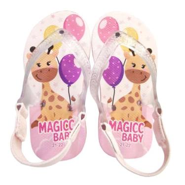 Imagem de Chinelo Menina Bebê Sandália Girafinha Magicc Baby