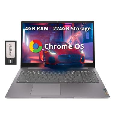 Imagem de Lenovo Ideapad 3 Chromebook FHD de 15,6 polegadas, Intel Celeron N4500, 4 GB de RAM, armazenamento de 224 GB (SSD de 64 GB + conjunto de estação de ancoragem de 160 GB), gráficos Intel UHD, teclado de