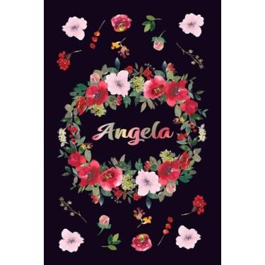 Imagem de INDIVIDUELLES JOURNAL FÜR ANGELA: Schöne Personalisierte Mädchen & Frauen Namen Geschenkideen - Notizbuch A5 liniert