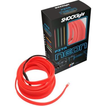 Imagem de Fita Led Luz Interna Neon Painel Carro 2 Metros Vermelha Tunning