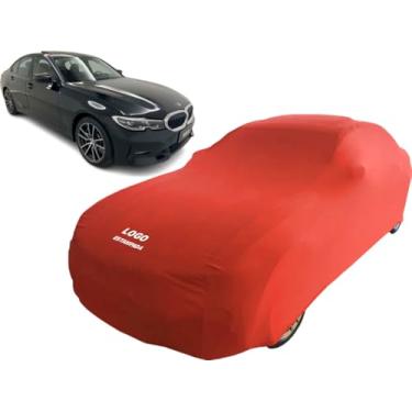 Imagem de Capa Automotiva Para Proteção Bmw 330i Tecido Lycra (Vermelho)