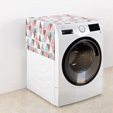 Imagem de SWISSELITE Tampa superior para lavadora e secadora, capa superior para máquina de lavar, capa contra poeira da geladeira com 12 sacos laterais de armazenamento para casa e cozinha