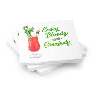 Imagem de 30 Pk, Every Bloody Needs Somebody - Bloody Mary" Cocktail 3-Ply Paper Party Napkins for Brunch Parties, Girls Night, and Bridal Showers