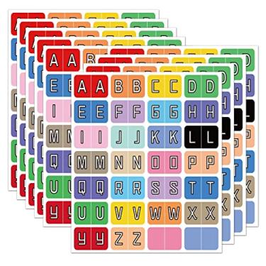 Imagem de Alfabeto A a Z 26 Letras Índice Arquivo Etiquetas Multicoloridas Tabs do alfabeto - Cores Codificadas de A a Z Divisores Adesivos Letras do Alfabeto Materiais para Professores Adesivos para Sala de
