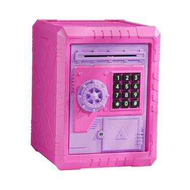 Imagem de simhoa Cofrinho ATM Cofrinho de brinquedo Caixa de dinheiro Presente de Natal Caixa de economia de dinheiro Crianças com cadeado de código 4 7 8 9 10 11 anos, Indestacável