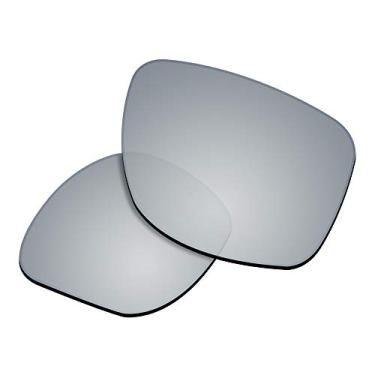Imagem de Lentes de substituição para Oakley Jupiter Squared OO9135 de 1,8 mm de espessura UV400, Silver Titanium - Polarized Ar Coated, One Size