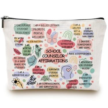 Imagem de wuguimeii Bolsa de maquiagem feminina, conselheiro escolar, School Counselor