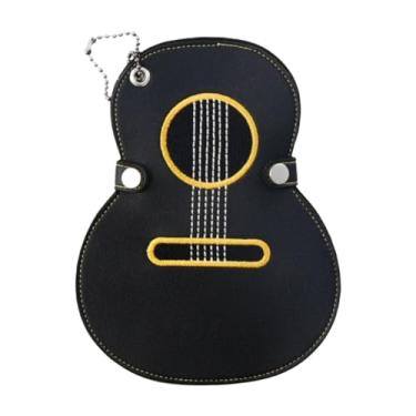 Imagem de TTETTZ Estojo para suporte de palhetas de guitarra, caixa de armazenamento de palhetas, bolsa de armazenamento de palhetas de guitarra para crianças, Preto