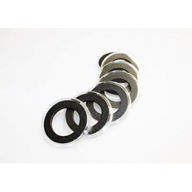 Imagem de (10) Air-tite 30mm Black Ring Coin Holder Capsules for US Franklin Kennedy Seated Barber Walking Liberty Half Dollars_AB