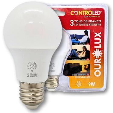 Imagem de Lâmpada Inteligente 3 Tons Branco 9w E27 Bivolt 2.7k 4k 6.5K - Ourolux