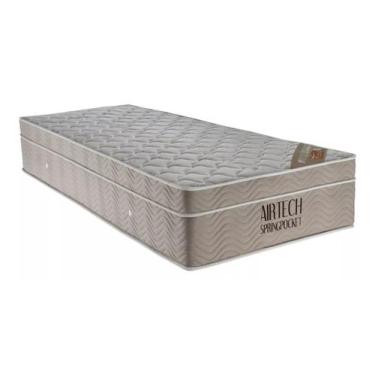Imagem de Colchão Airtech Spring Pocket Solteiro 78x188x30  Ortobom Cor Bege
