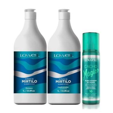 Imagem de Kit Extrato de Mirtilo Shampoo 1 Litro + Condicionador 1 Litro + Fluid